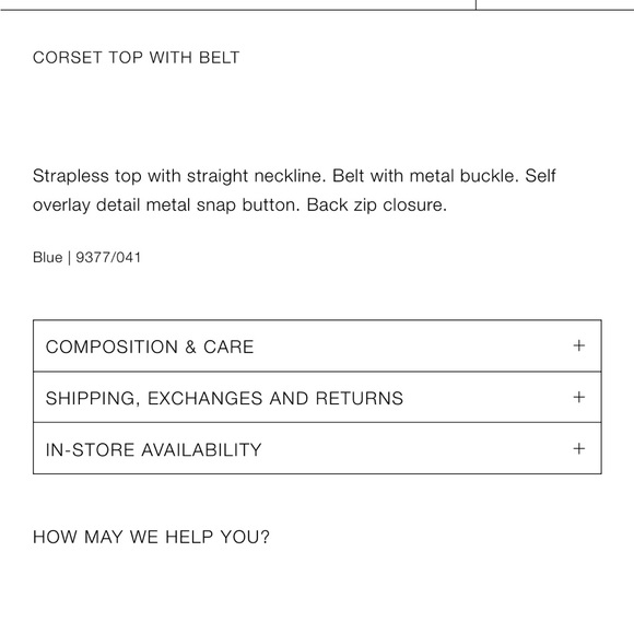 Zara NWOT dark gray strapless corset belted tube top - Picture 10 of 10